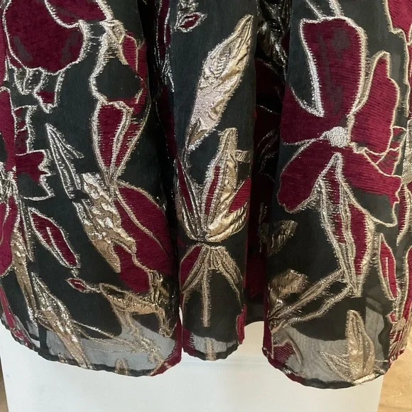 Rickie Freeman for Teri Jon Metallic Jacquard Gown - Picture 9 of 15